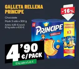 AhorraMas Lu - galleta rellena principe oferta