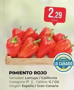 SPAR Gran Canaria California - pimiento rojo oferta
