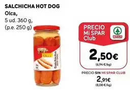 SPAR Gran Canaria Olca - salchicha hot dog oferta