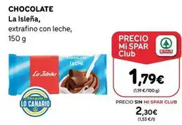 SPAR Gran Canaria La isleña - chocolate oferta