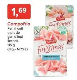 Suma Supermercados Campofrío - pernil cuit o pit de gall d'indi llescat oferta