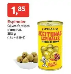 Suma Supermercados Espinaler - olives farcides d'anxova oferta