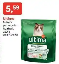 Suma Supermercados Última - menjar per a gats hairball oferta