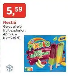 Suma Supermercados Nestlé - gelat pirulo fruit explosion oferta