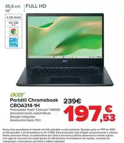 Carrefour Acer - portatil chromebook cboa314-1h oferta