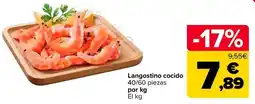 Carrefour Langostino cocido oferta