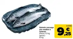 Carrefour Salmon noruego por medios o enteros oferta