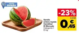 Carrefour Carrefour el mercado - sandia entera rayada oferta