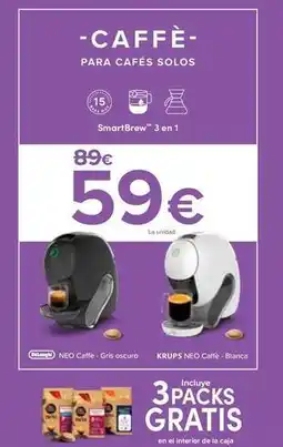Carrefour Delonghi/krups - caffe para cafes solos oferta