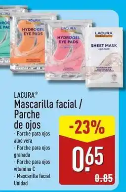ALDI Lacura - mascarilla facial / parche de ojos oferta