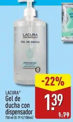 ALDI Lacura - gel de ducha con dispensador oferta