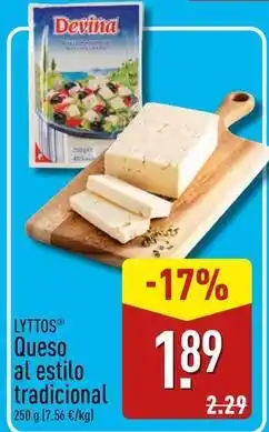 ALDI Queso al estilo tradicional oferta