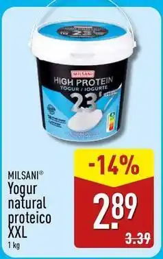 ALDI Milsani - yogur natural proteico xxl oferta