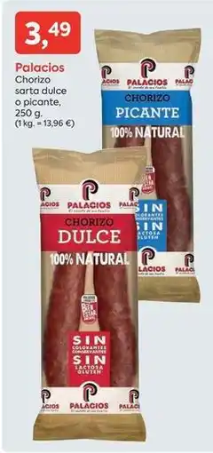 Suma Supermercados Palacios - chorizo sarta dulce o picante oferta