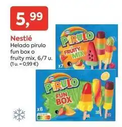 Suma Supermercados Nestlé - helado pirulo fun box o fruity mix oferta