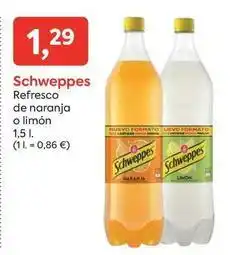 Suma Supermercados Schweppes - refresco de naranja o limon oferta