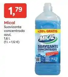 Suma Supermercados Mical - suavizante concentrado azul oferta