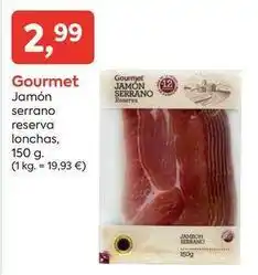 Suma Supermercados Gourmet - jamon serrano reserva lonchas oferta