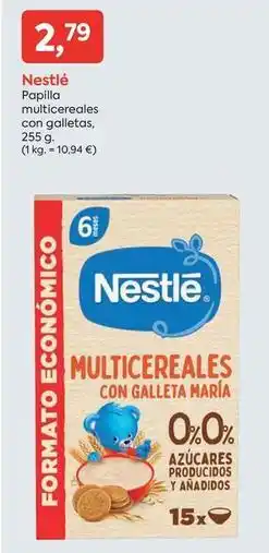 Suma Supermercados Nestlé - papilla multicereales con galletas oferta