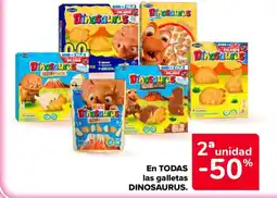 Carrefour DINOSAURUS En todas las galletas oferta