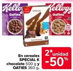 Carrefour SPECIAL K En cereales chocolate y oaties oferta