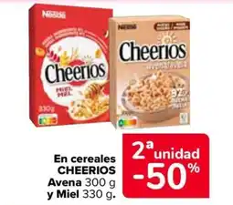 Carrefour CHEERIOS En cereales Avena y Miel oferta