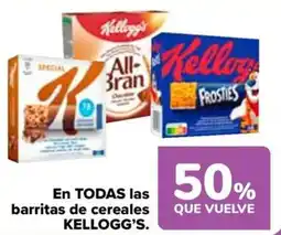 Carrefour KELLOGG'S. En todas las barritas de cereales oferta