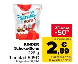 Carrefour KINDER Schoko-Bons oferta