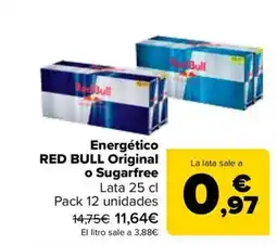 Carrefour RED BULL Energético Original o Sugarfree oferta