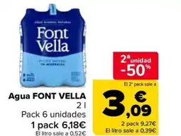 Carrefour FONT VELLA Agua oferta
