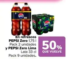 Carrefour PEPSI Zero En refrescos pepsi zero lima oferta