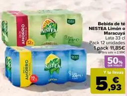 Carrefour NESTEA Bebida de té Limón o Maracuyá oferta