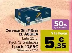 Carrefour EL ÁGUILA Cerveza Sin Filtrar oferta