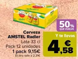 Carrefour AMSTEL Cerveza Radler oferta