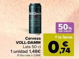 Carrefour VOLL-DAMM Cerveza oferta