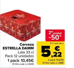 Carrefour ESTRELLA DAMM Cerveza oferta