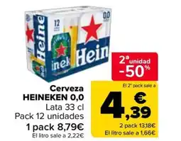 Carrefour HEINEKEN 0,0 Cerveza oferta