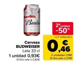 Carrefour BUDWEISER Cerveza oferta