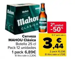 Carrefour MAHOU Cerveza Clásica oferta