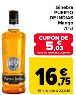 Carrefour PUERTO DE INDIAS Ginebra Mango oferta