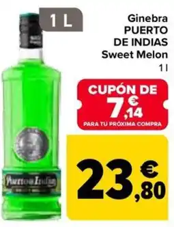 Carrefour PUERTO DE INDIAS Ginebra Sweet Melon oferta