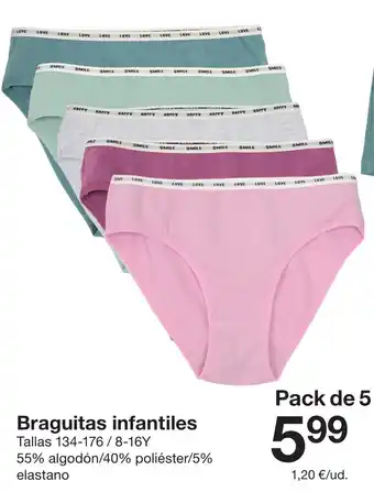 Braguitas infantiles