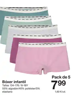 Zeeman Bóxer infantil oferta