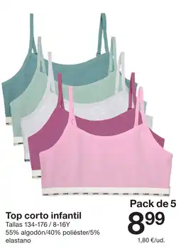 Zeeman Top corto infantil oferta
