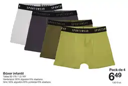 Zeeman Sportswear bóxer infantil oferta