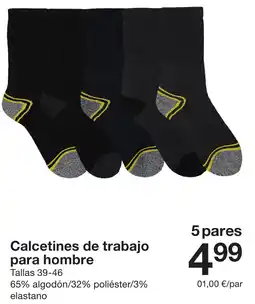 Zeeman Calzetines de trabajo para hombre oferta