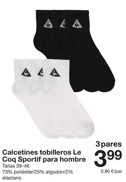 Zeeman Le Coq Sportif calcetines tobilleros para hombre oferta