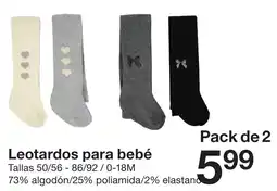 Zeeman Leotardos para bebé oferta