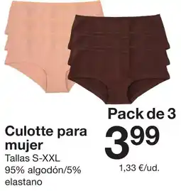 Zeeman Culotte para mujer oferta