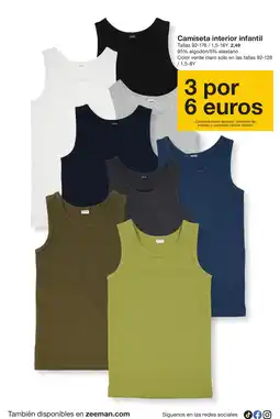 Zeeman Camiseta interior infantil oferta